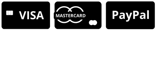 icone paiement sécurisé : visa, mastercard, paypal